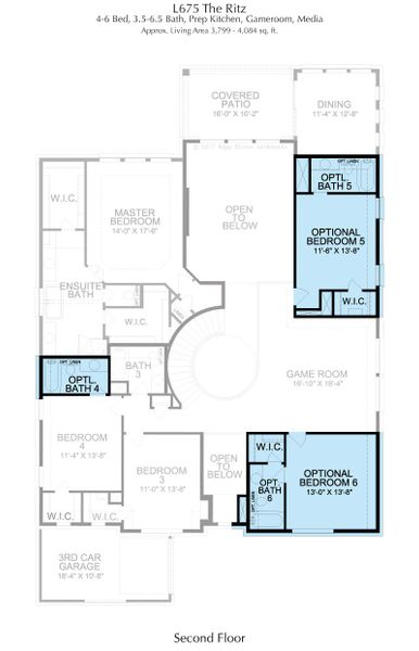 2D floor plan layout for the Ritz by Landon Homes in Estate 64s, Frisco, TX (Image 5). 2D floor plan layout for the Ritz by Landon Homes in Estate 64s, Frisco, TX (Image 5).