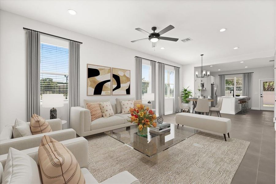 Furnished interior view inside a new home in , Orlando (Image 5).