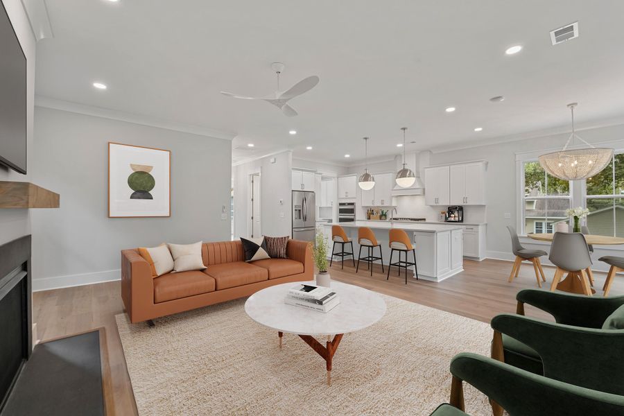 Furnished interior view inside a new home in , Johns Island (Image 11).