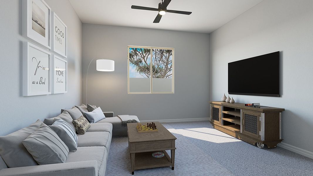 Furnished interior in a model home at Navarre at Abel Ranch in Goodyear (Image 24).