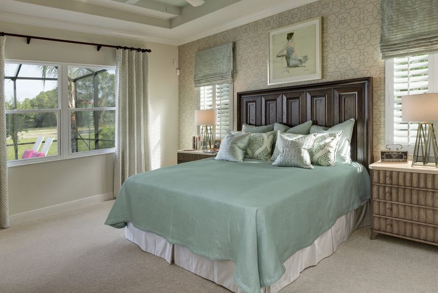 Furnished interior view inside a new home in Boca Royale Golf & Country Club at Wellen Park, Englewood (Image 12).