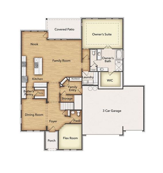 2D floor plan layout of this home in Aero Vista, Caddo Mills, TX (Image 4). 2D floor plan layout of this home in Aero Vista, Caddo Mills, TX (Image 4).