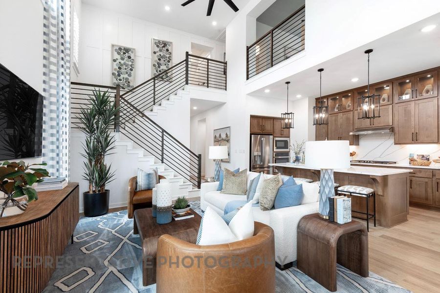 Furnished interior view inside a new home in 6 Creeks at Waterridge, Kyle (Image 19). Furnished interior view inside a new home in 6 Creeks at Waterridge, Kyle (Image 19).