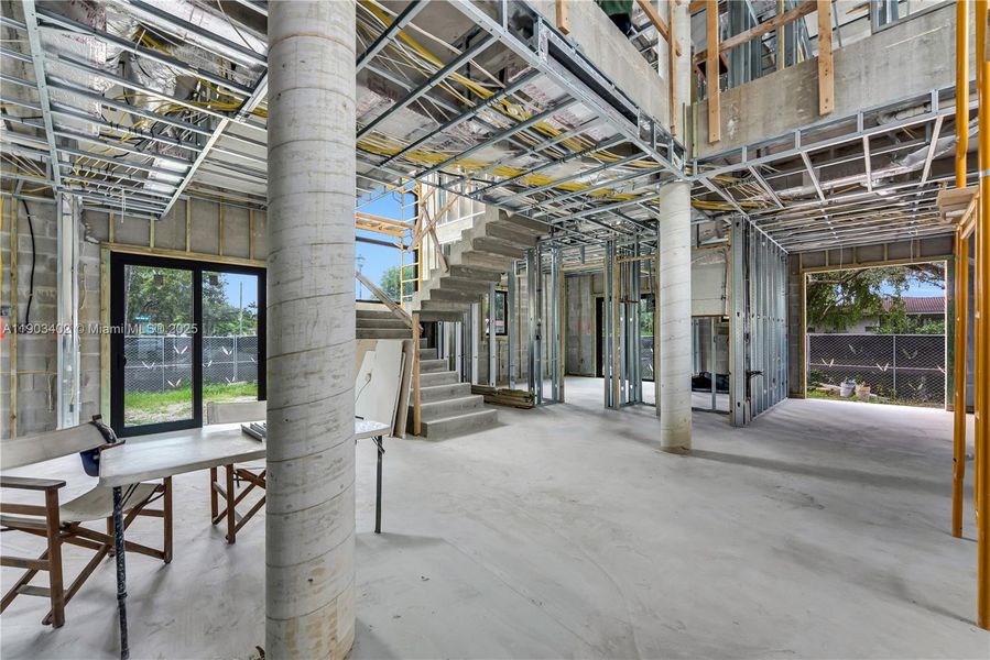 In-progress construction of a new home in , Miami Shores, FL (Image 2).