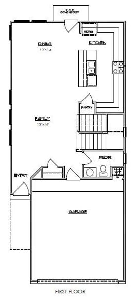 2D floor plan layout of this home in Park Hill Villas, Stafford, TX (Image 2).
