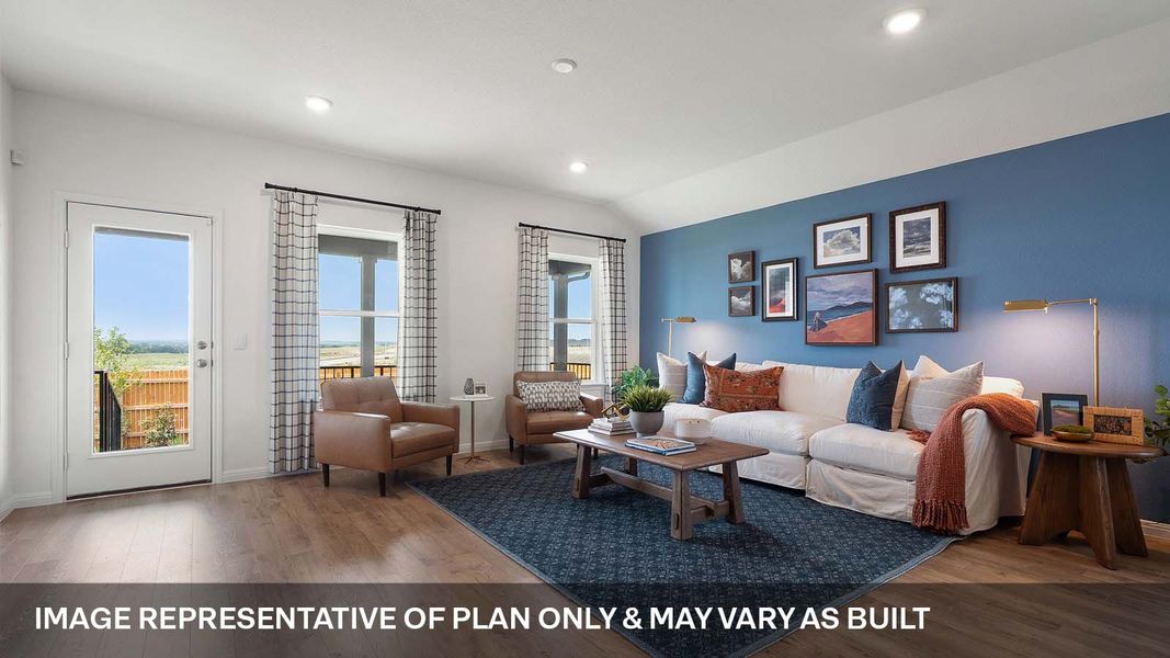 Furnished interior view inside a new home in Monarch Ranch, Manor (Image 24).