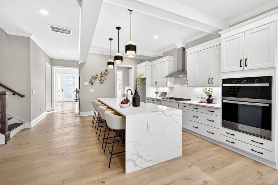 Furnished interior view inside a new home in Edgewater - Harbor Pointe, Lancaster (Image 7). Furnished interior view inside a new home in Edgewater - Harbor Pointe, Lancaster (Image 7).