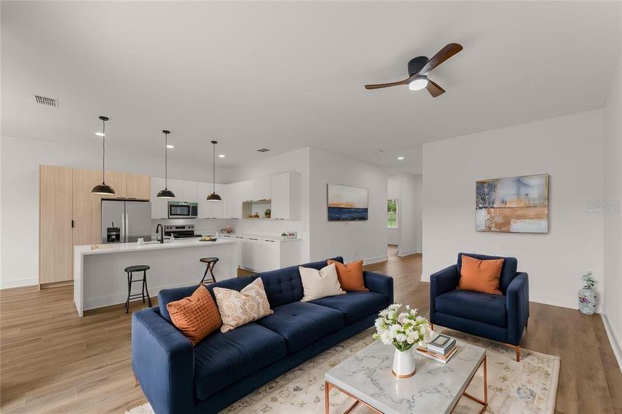 Furnished interior view inside a new home in , Beverly Hills (Image 6).