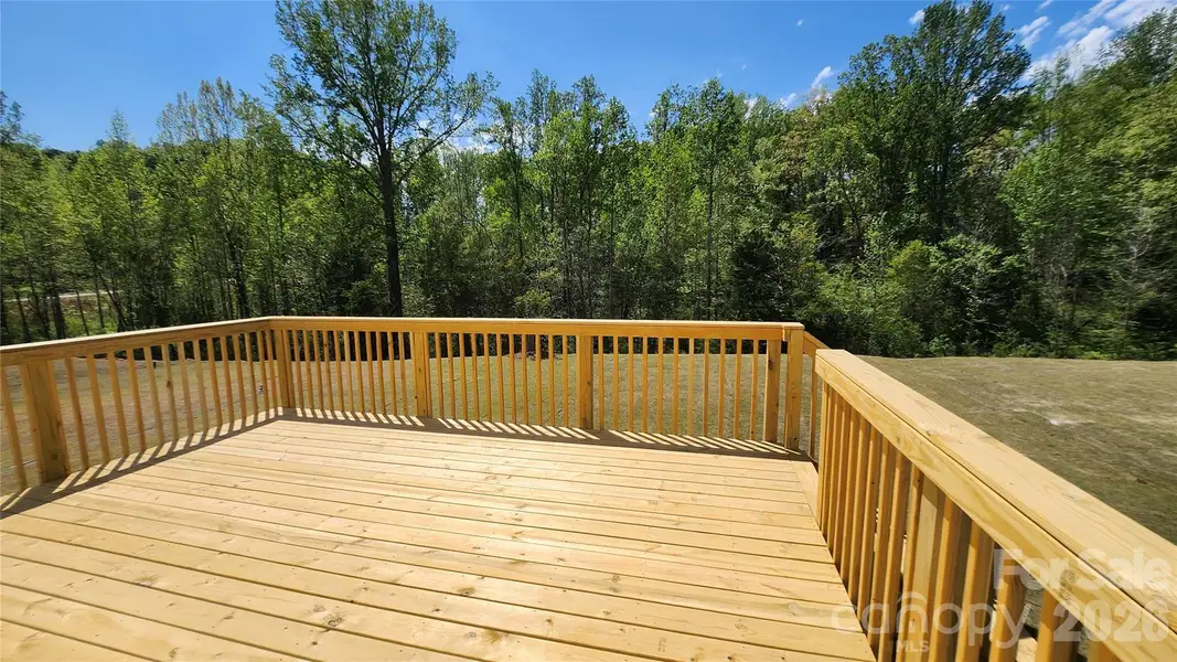 12 x 16 Back wooden Deck overlooking Tree area