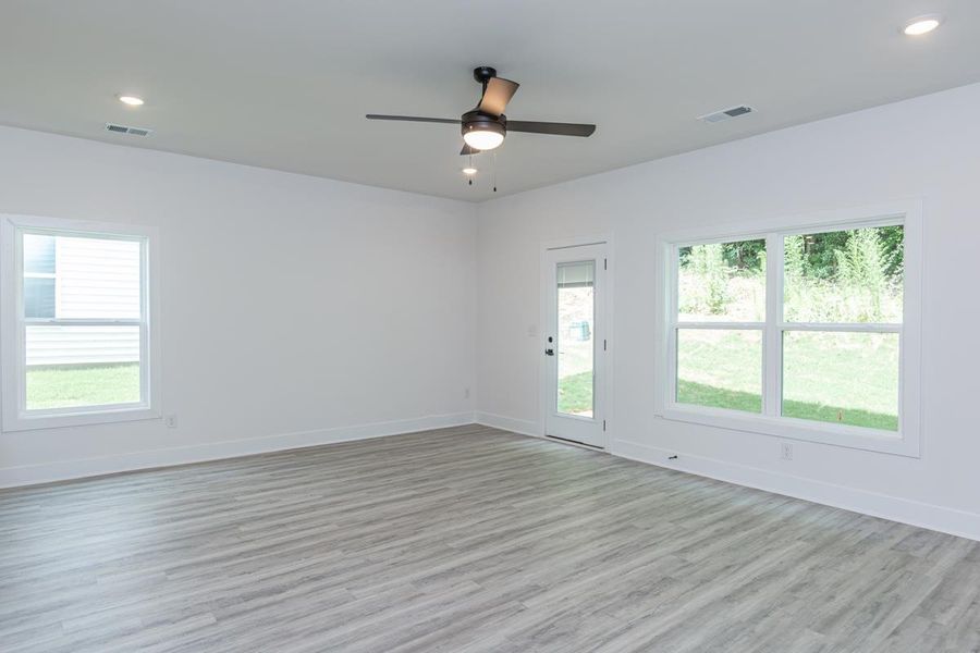 Representative unfurnished interior of a home built from the 1692 Townhome by Adams Homes in Parkstone Place Townhomes, Roebuck (Image 12).