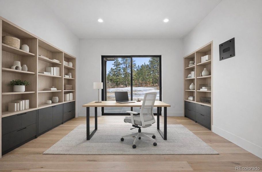 Bedroom 2 main level virtually staged