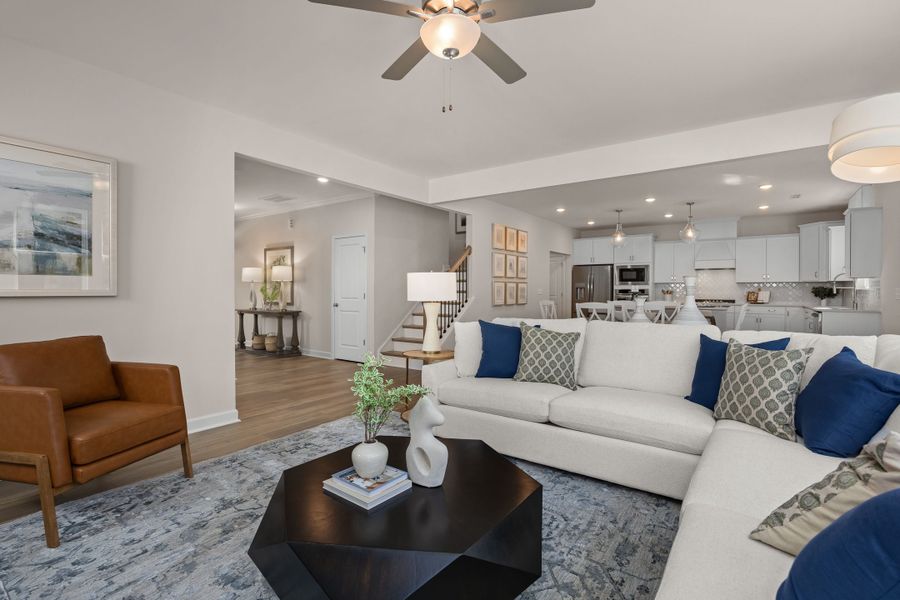 Representative furnished interior of a home built from the The Hickory II A by Davidson Homes LLC in Springvale South, Fuquay Varina (Image 11). Representative furnished interior of a home built from the The Hickory II A by Davidson Homes LLC in Springvale South, Fuquay Varina (Image 11).