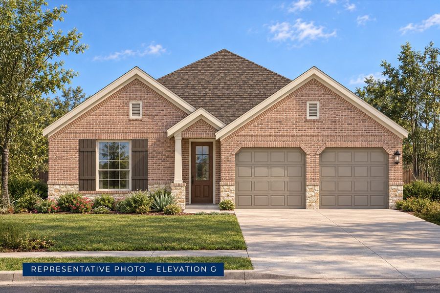 Representative exterior photo of a completed home built from the Madison F by First Texas Homes in The Meadows, Denton, TX (Image 15).