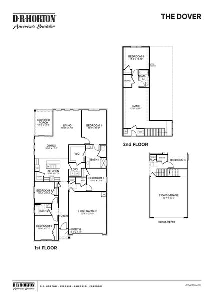 2D floor plan layout of this home in Shiloh Springs, Jackson, TN (Image 2).