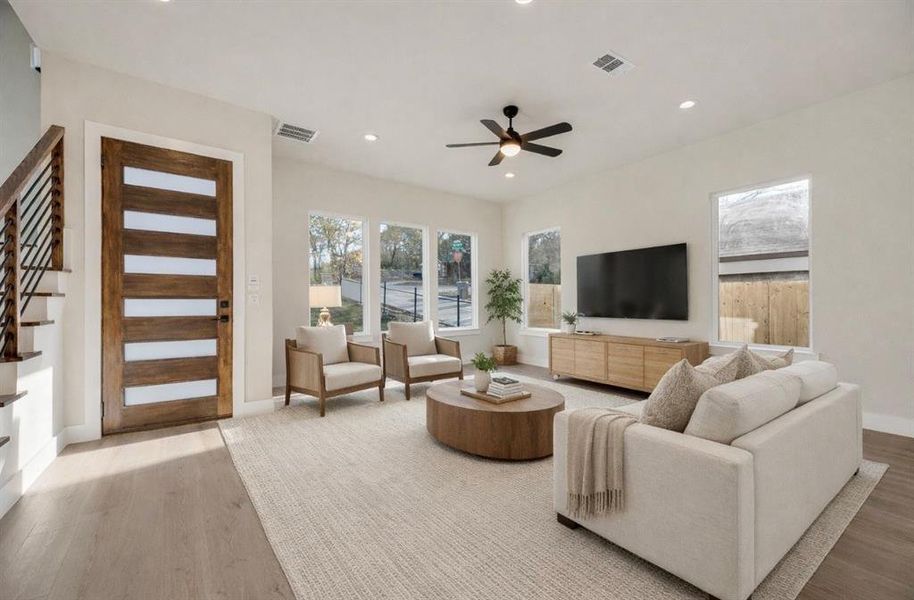 Furnished interior view inside a new home in , Dallas (Image 5).