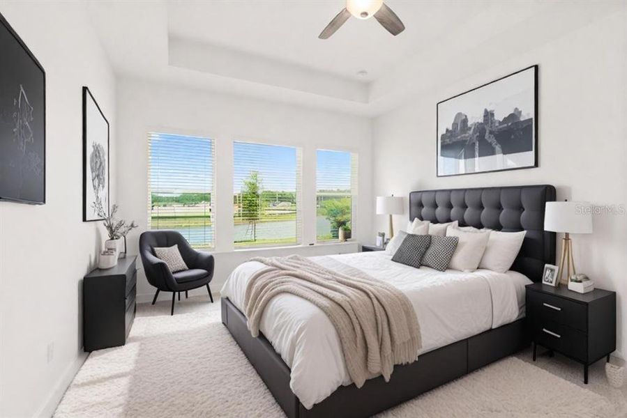 Master Bedroom Suite w/Modern Furniture (Staged Photo)