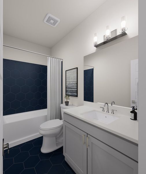 Representative furnished interior of a home built from the Veranda by Tri Pointe Homes in Lariat, Liberty Hill (Image 19).