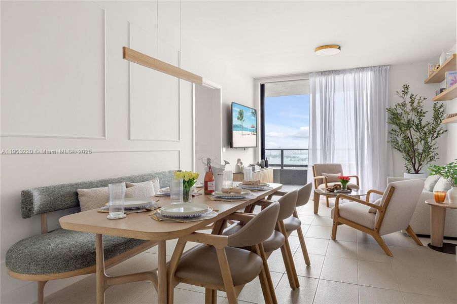 Furnished interior view inside a new home in , Miami (Image 5).