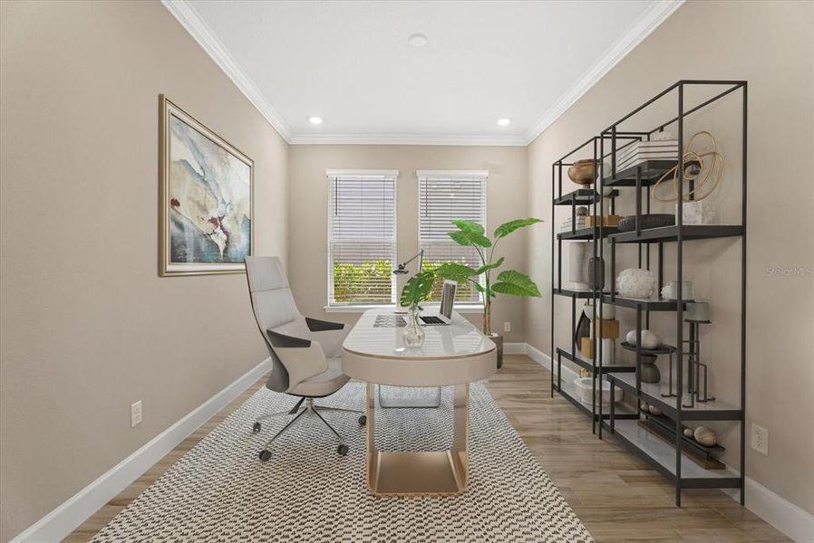 Furnished interior view inside a new home in Park East at Azario, Bradenton (Image 18).