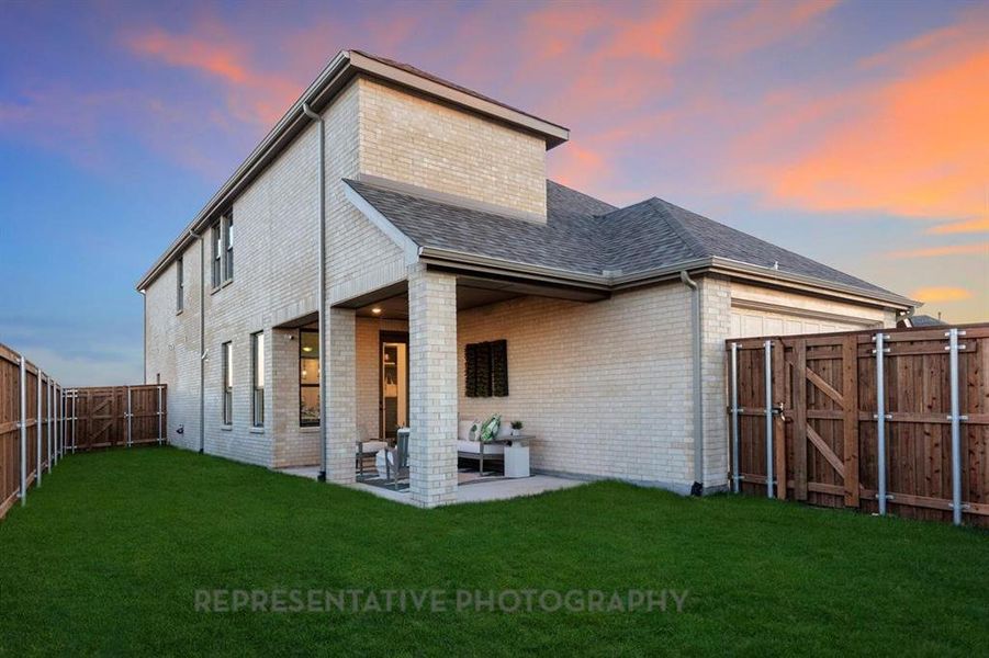 Exterior details and patio area of a home in Waterscape, Royse City (Image 24). Exterior details and patio area of a home in Waterscape, Royse City (Image 24).