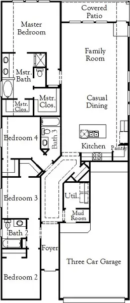 2D floor plan layout of this home in The Highlands, Porter, TX (Image 3). 2D floor plan layout of this home in The Highlands, Porter, TX (Image 3).