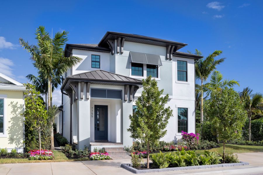 Representative exterior photo of a completed home built from the Livingstone by Mattamy Homes in Newfield, Palm City, FL (Image 17).