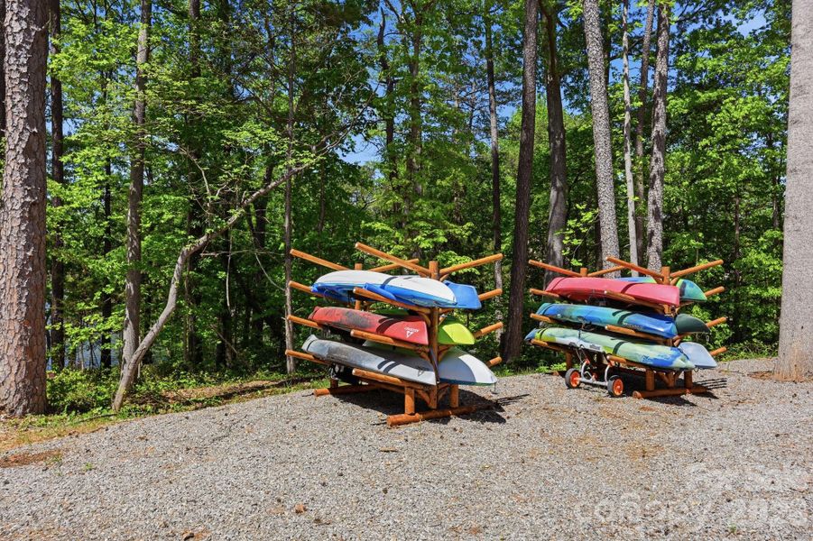 The Courtyards at Lake Davidson kayak racks