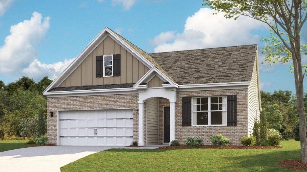 Representative exterior photo of a completed home built from the Aria by D.R. Horton in Fairview Hills, Cleveland, TN (Image 2).