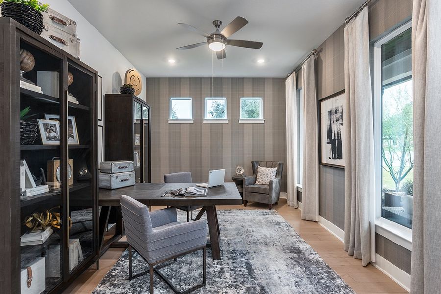 Furnished interior view inside a new home in Travisso Florence Collection, Leander (Image 10).