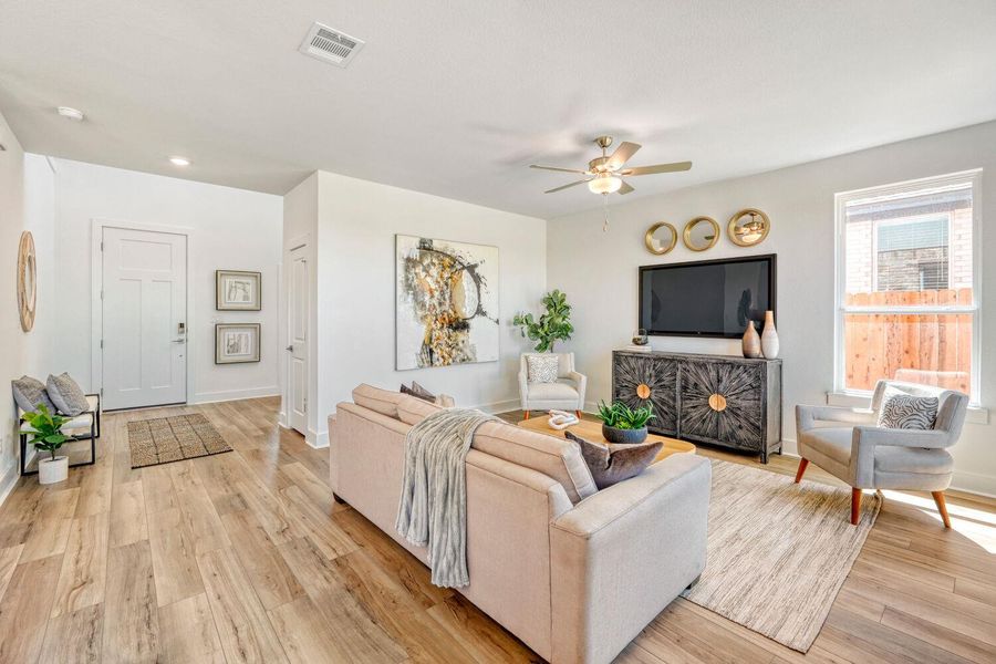 Furnished interior view inside a new home in Freedom at Anthem, Kyle (Image 5).