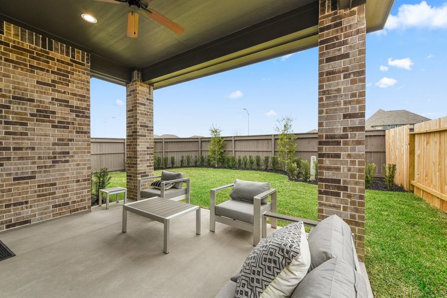 Exterior details and patio area of a home in Dellrose, Hockley (Image 24).
