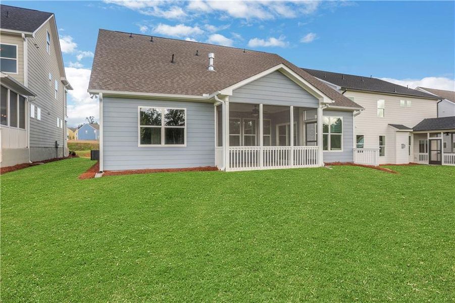Front exterior of a new home in Twin Lakes, Hoschton, GA, highlighting curb appeal (Image 25).