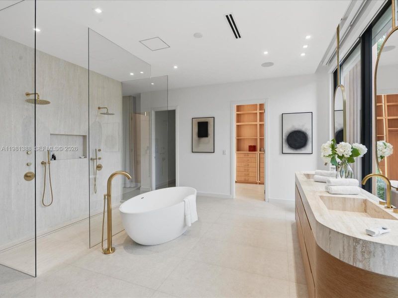 Furnished interior view inside a new home in , Miami (Image 41).