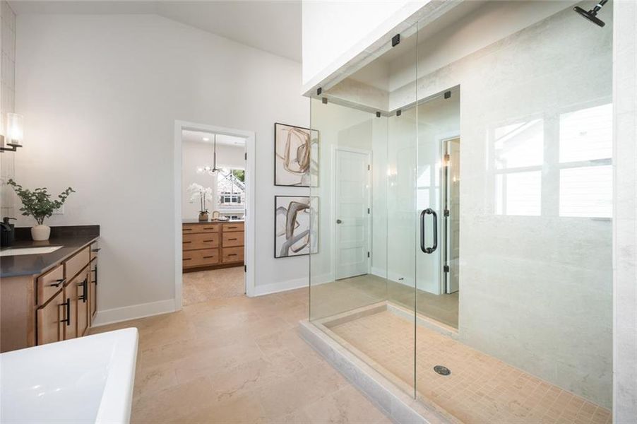 Furnished interior view inside a new home in Ponderosa Farms Manor, Gainesville (Image 15).