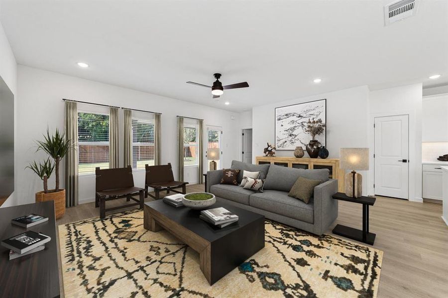 Furnished interior view inside a new home in Aspire at Noble Ridge, Howe (Image 23). Furnished interior view inside a new home in Aspire at Noble Ridge, Howe (Image 23).