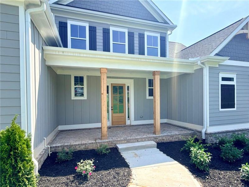 Exterior details and patio area of a home in , Flowery Branch (Image 25).