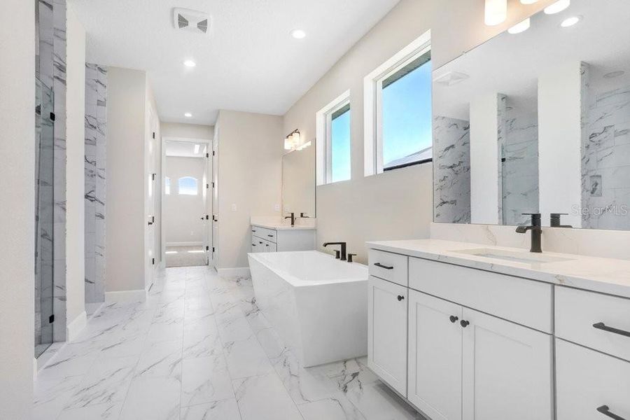 Primary Bath with Double Vanities!