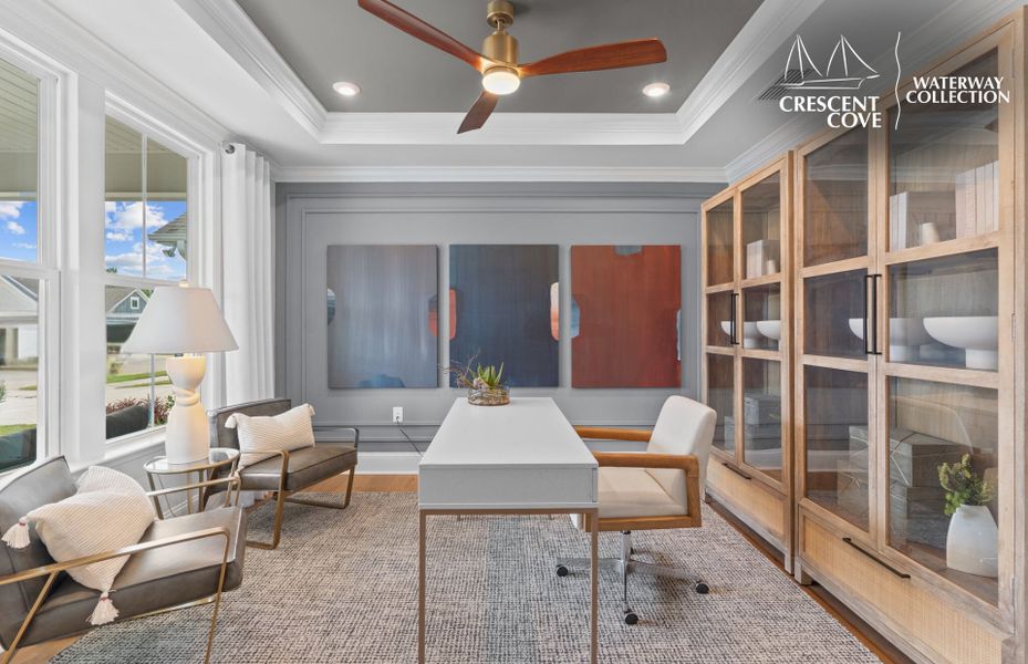 Representative furnished interior of a home built from the Stardom - Waterway Collection by Pulte Homes in Crescent Cove, Myrtle Beach (Image 28).