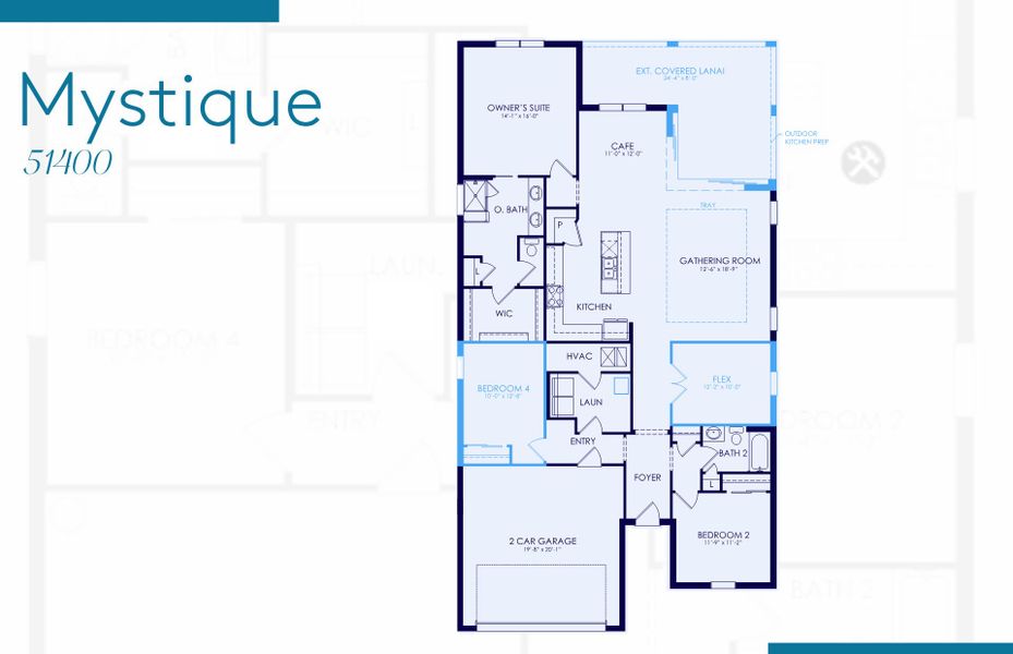 2D floor plan layout of this home in Terreno, Naples, FL (Image 3).