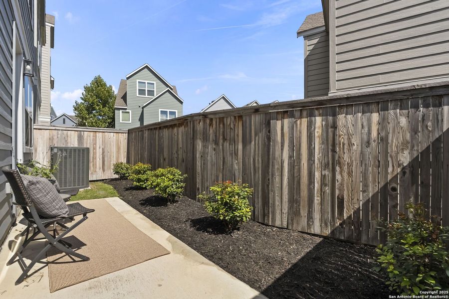 Exterior details and patio area of a home in The Enclave at Whitby, San Antonio (Image 2). Exterior details and patio area of a home in The Enclave at Whitby, San Antonio (Image 2).