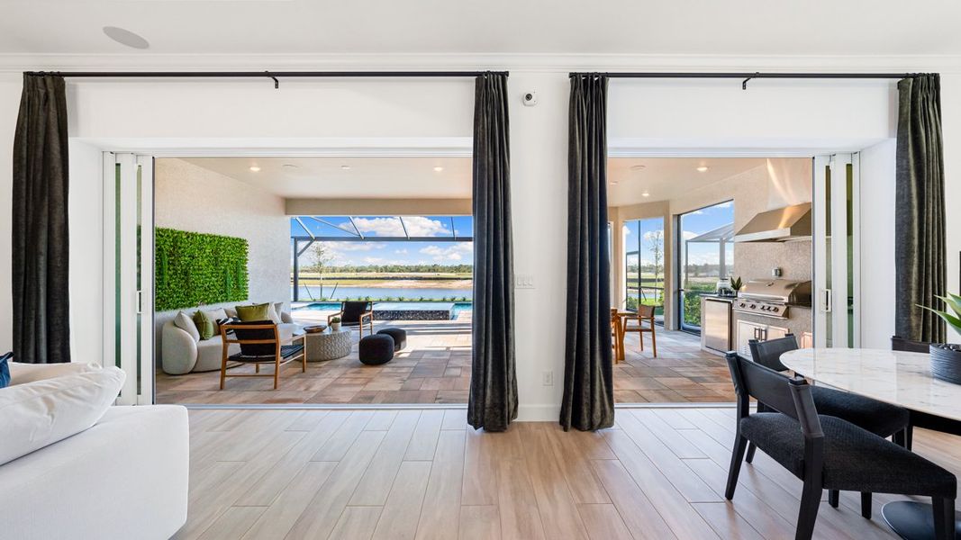 Furnished interior view inside a new home in Esplanade Lake Club, Fort Myers (Image 17).