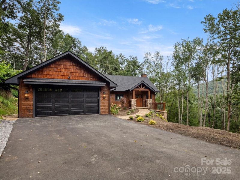 Front exterior of a new home in , Maggie Valley, NC, highlighting curb appeal (Image 26).
