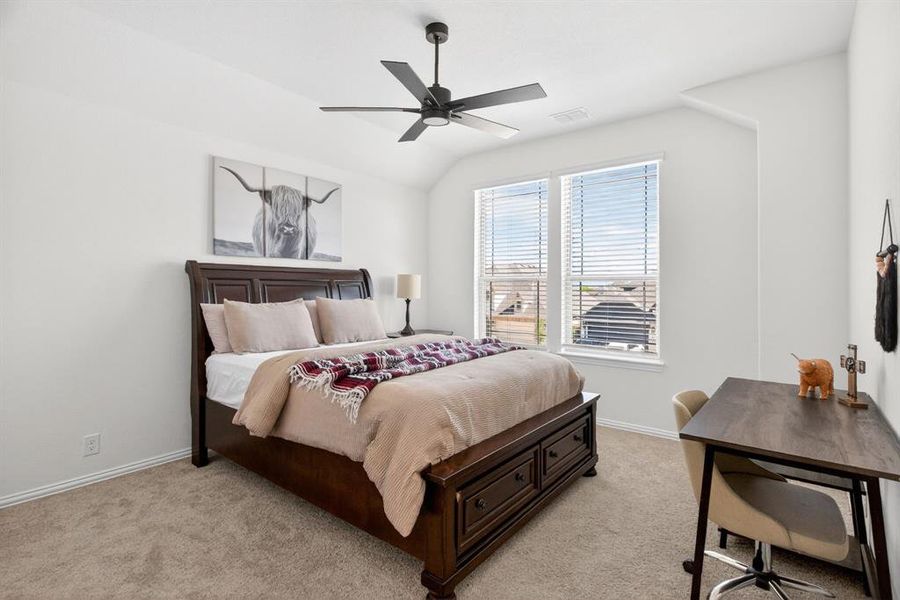 Upstairs bedroom with pretty views. Upstairs bedroom with pretty views.