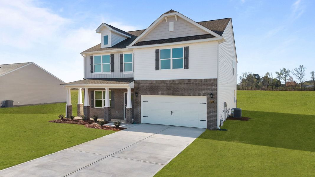 Front exterior of a new home in Dail Farm, Farmville, NC, highlighting curb appeal (Image 16).