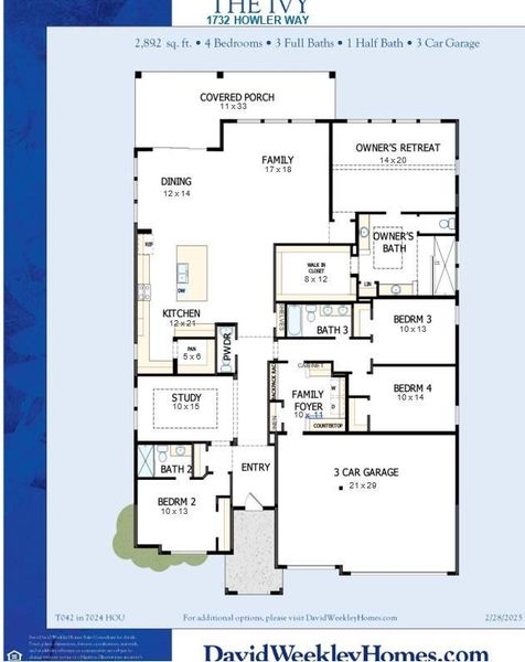 The Ivy offers it all. Open design. 12 ft ceilings at Living, Dining & Kitchen. 8 ft solid core doors & 3 car garage! The Ivy offers it all. Open design. 12 ft ceilings at Living, Dining & Kitchen. 8 ft solid core doors & 3 car garage!