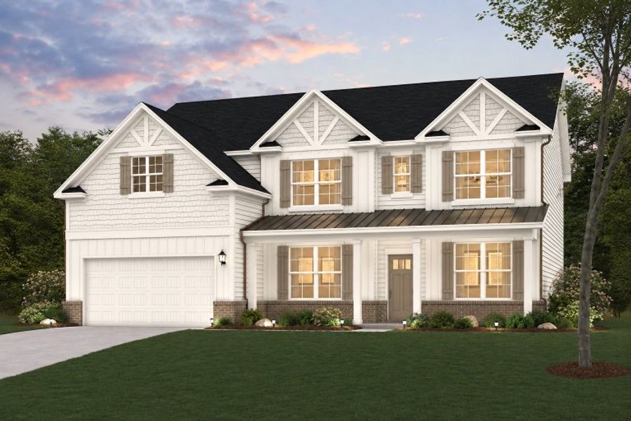 Representative exterior photo of a completed home built from the Birch by Century Communities in Brookshire Manor, Canton, GA (Image 1). Representative exterior photo of a completed home built from the Birch by Century Communities in Brookshire Manor, Canton, GA (Image 1).