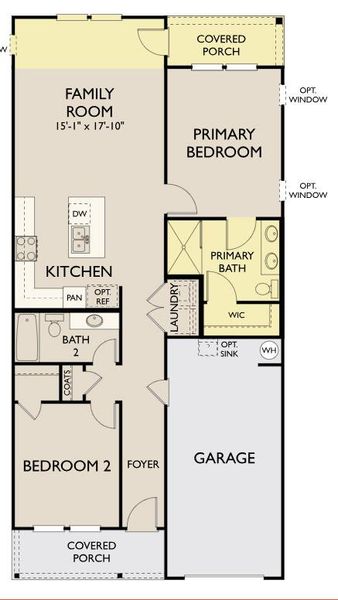 2D floor plan layout of this home in Hammock Walk at Nexton, Summerville, SC (Image 4).