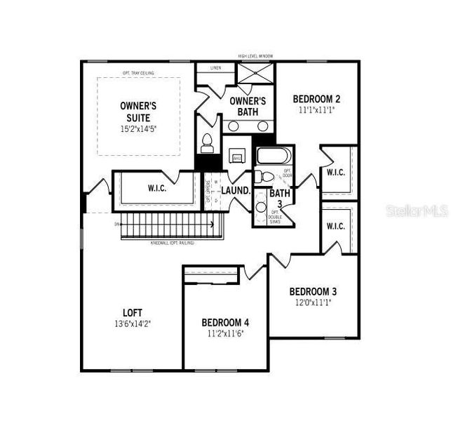 2D floor plan layout of this home in Crosswind Ranch, Parrish, FL (Image 4).