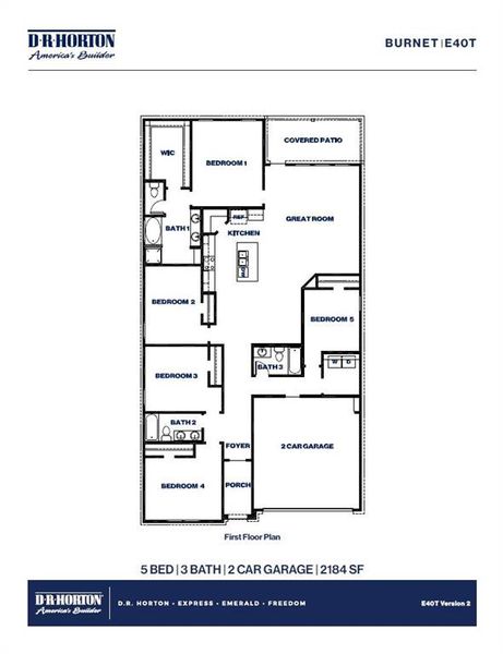 2D floor plan layout of this home in Silverthorne, Conroe, TX (Image 4).