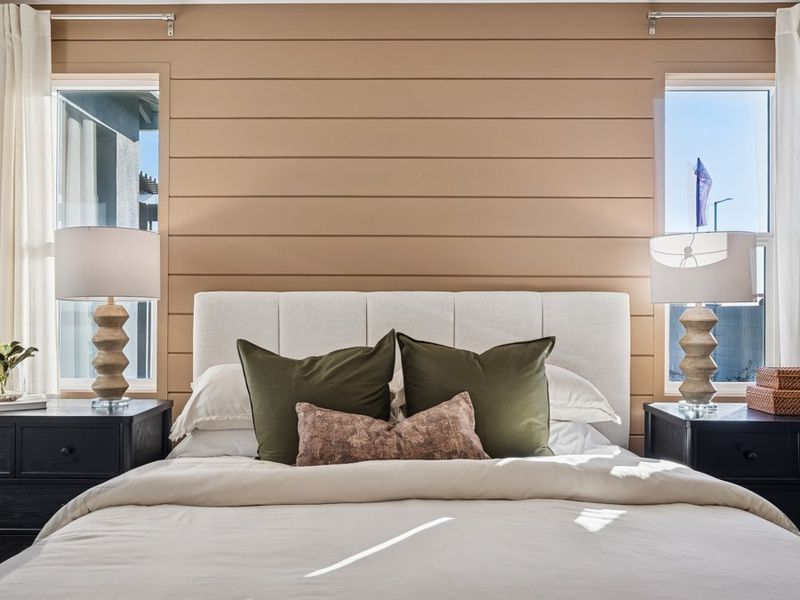 A bed with pillows.
